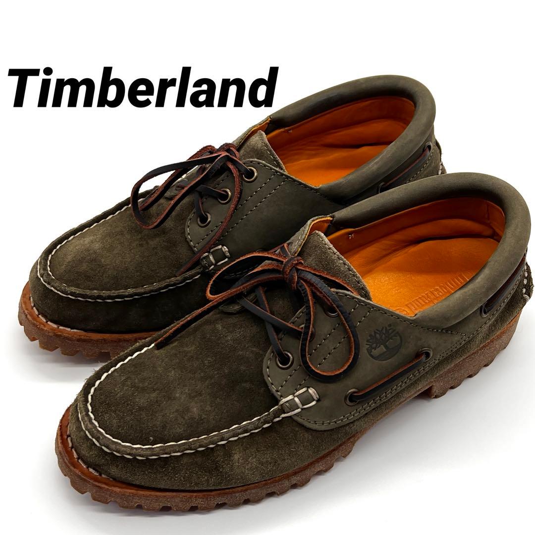 【美品】Timberland 【25.0】スリーアイ ボートシューズ　モカシン