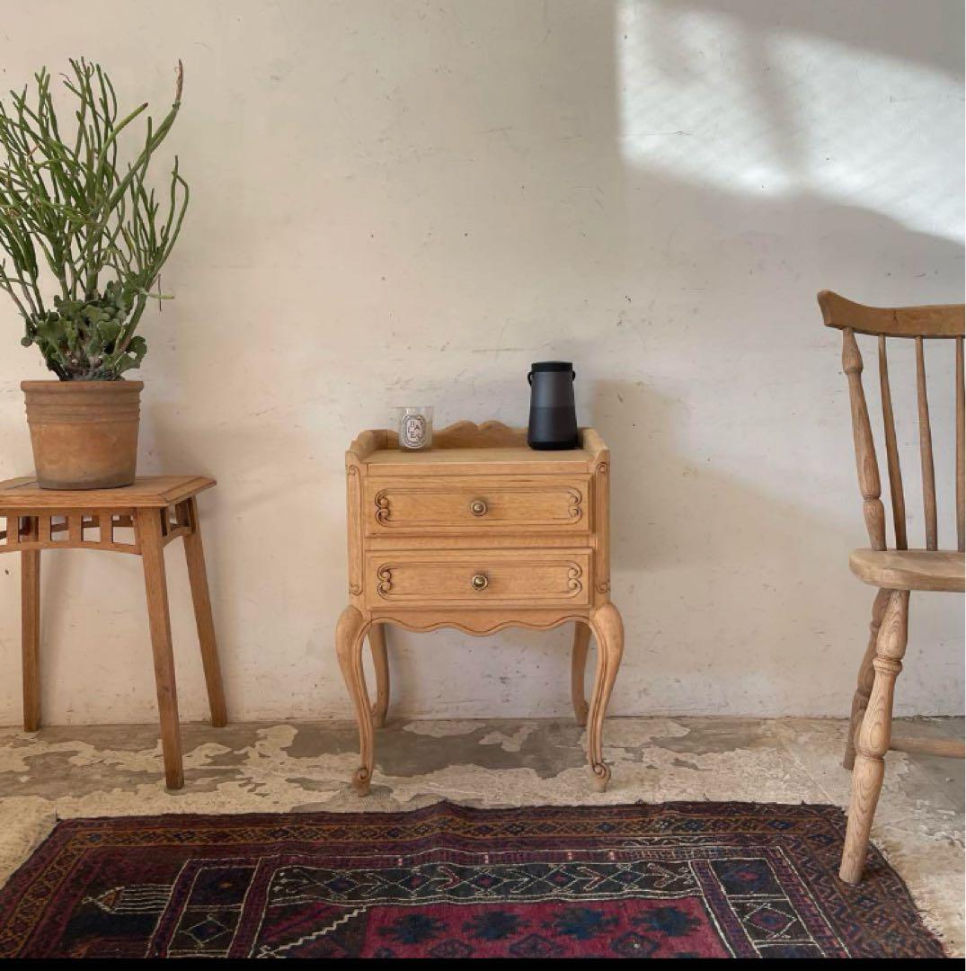 【猫脚】ビンテージ チェスト 剥離 ナイトスタンド ベッドサイド