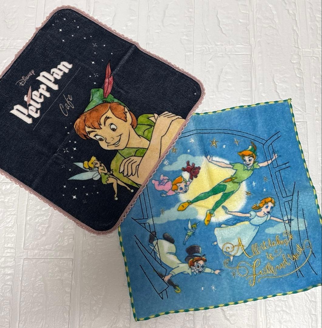 確認用　未使用　Disney Peter Pan タオルハンカチ　ピーターパン