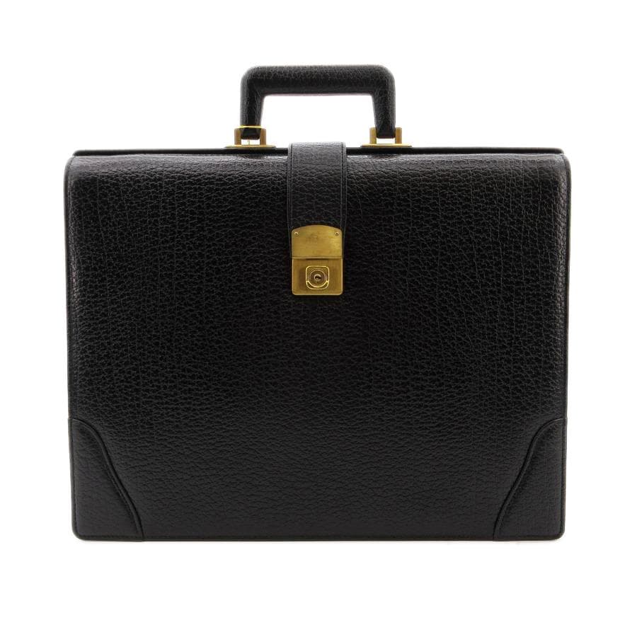 美品 ダレスバッグ ビジネスバッグ レザー 黒 ブラック 30-25111308