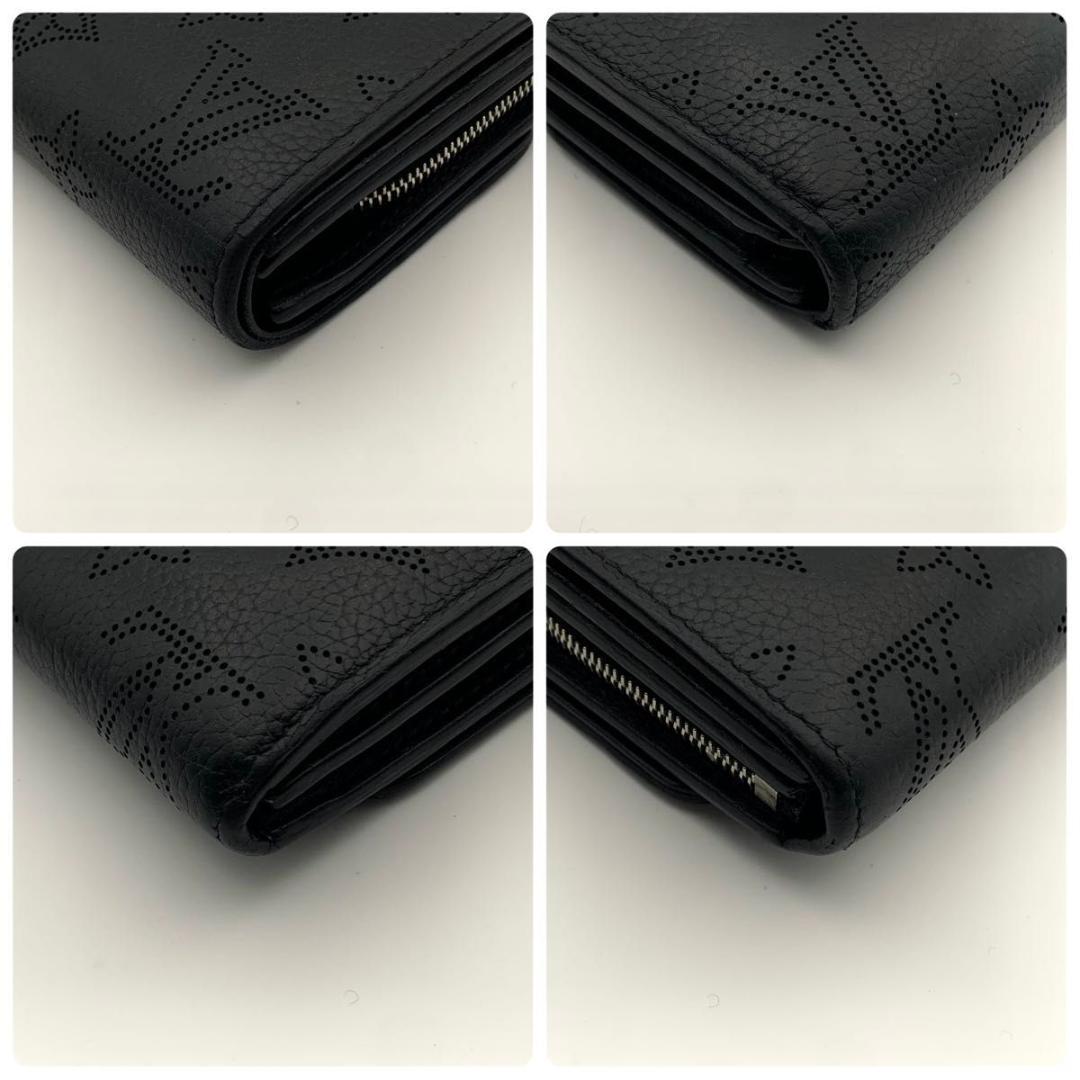 鑑定済み ルイヴィトン ポルトフォイユ イリス コンパクト 財布 マヒナ 黒