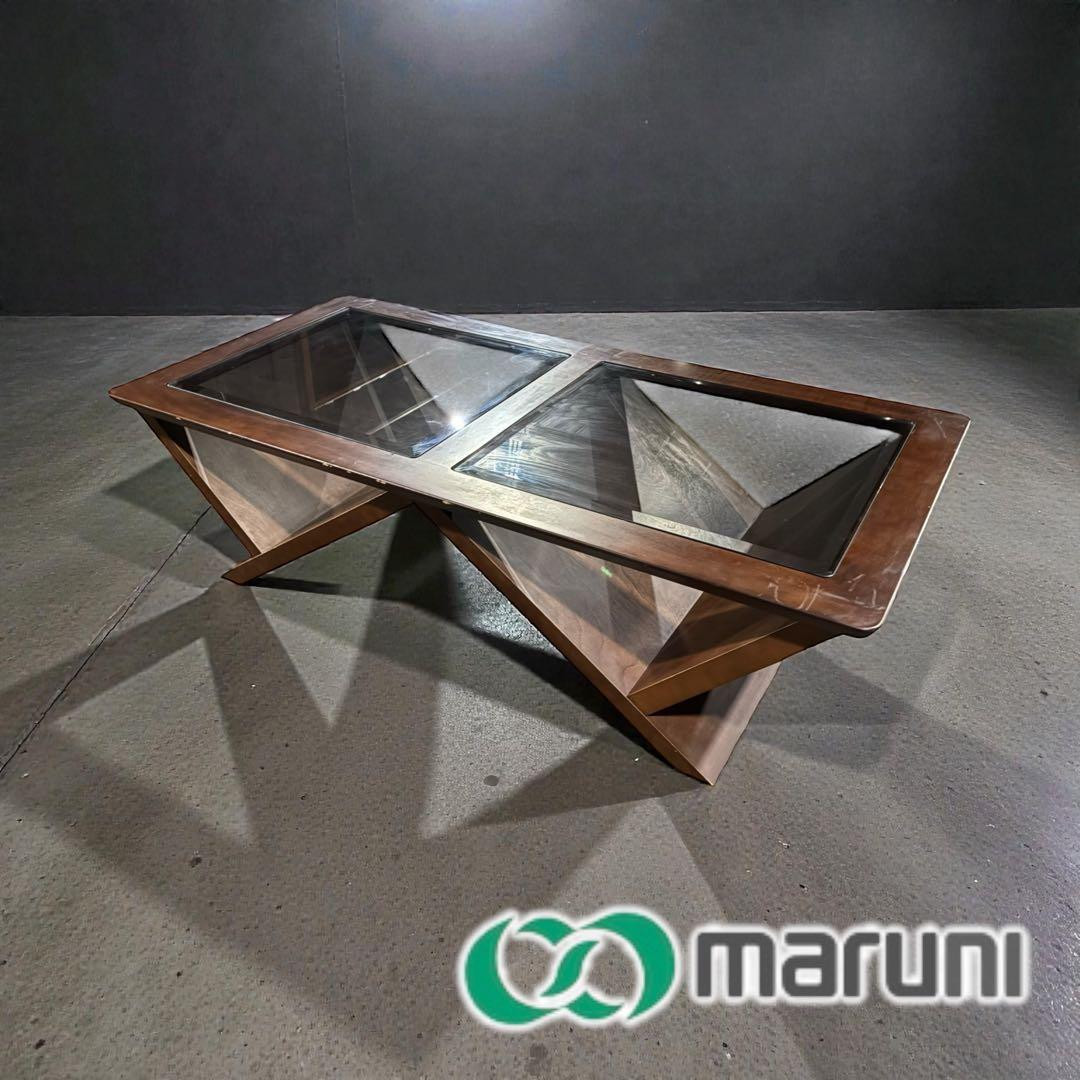 マルニ 木工 ガラス天板 ローテーブル｜モダンデザイン