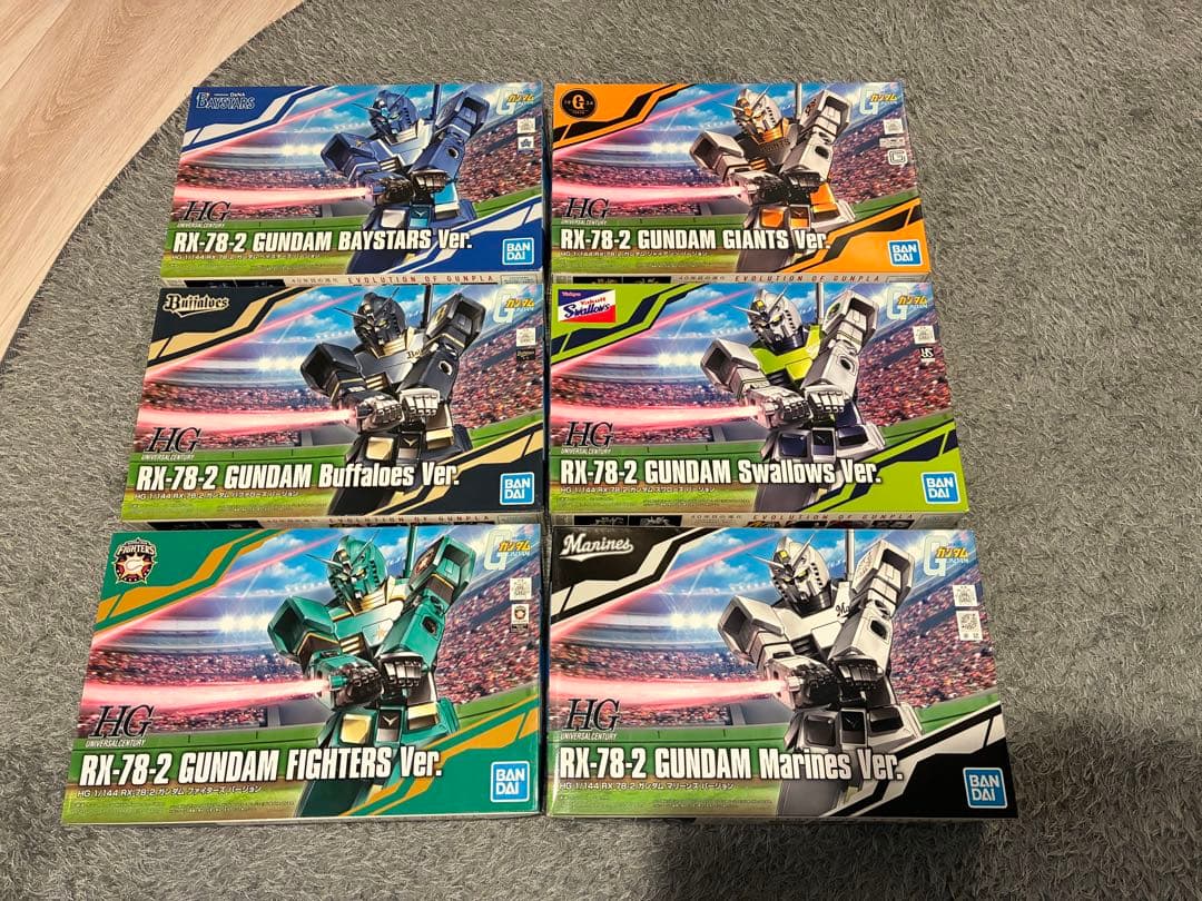 40周年　球団コラボガンプラ RX-78-2 GUNDAM 6種セット