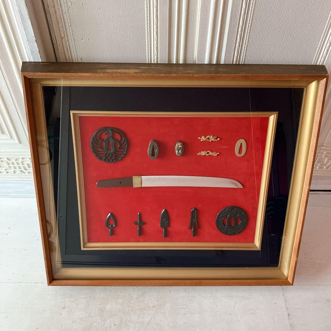 模造刀、鍔コレクション額入り