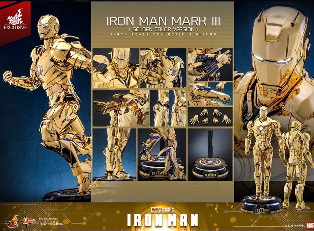 a*u様 ホットトイズ　アイアンマン マーク3 ゴールドカラー版　全世界3000
