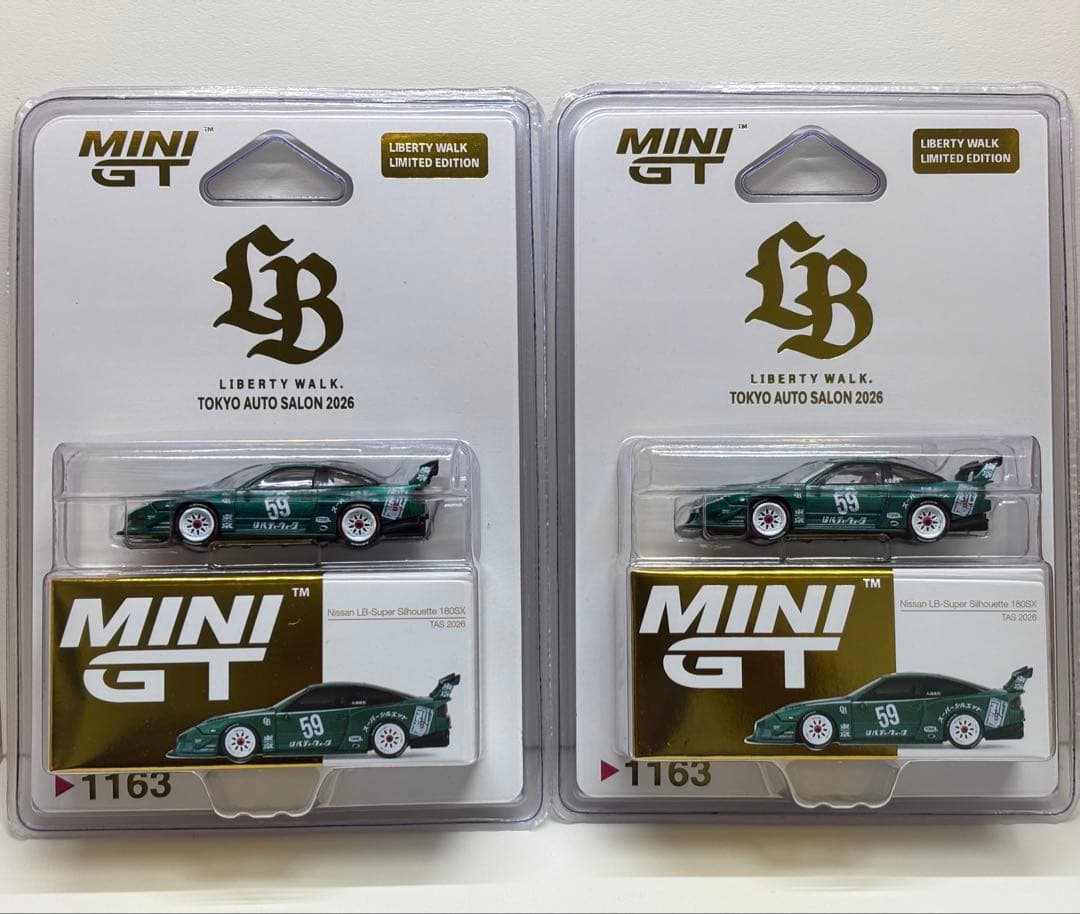 MINI GT 日産 180sx LBWK 東京オートサロン 限定 2台セット