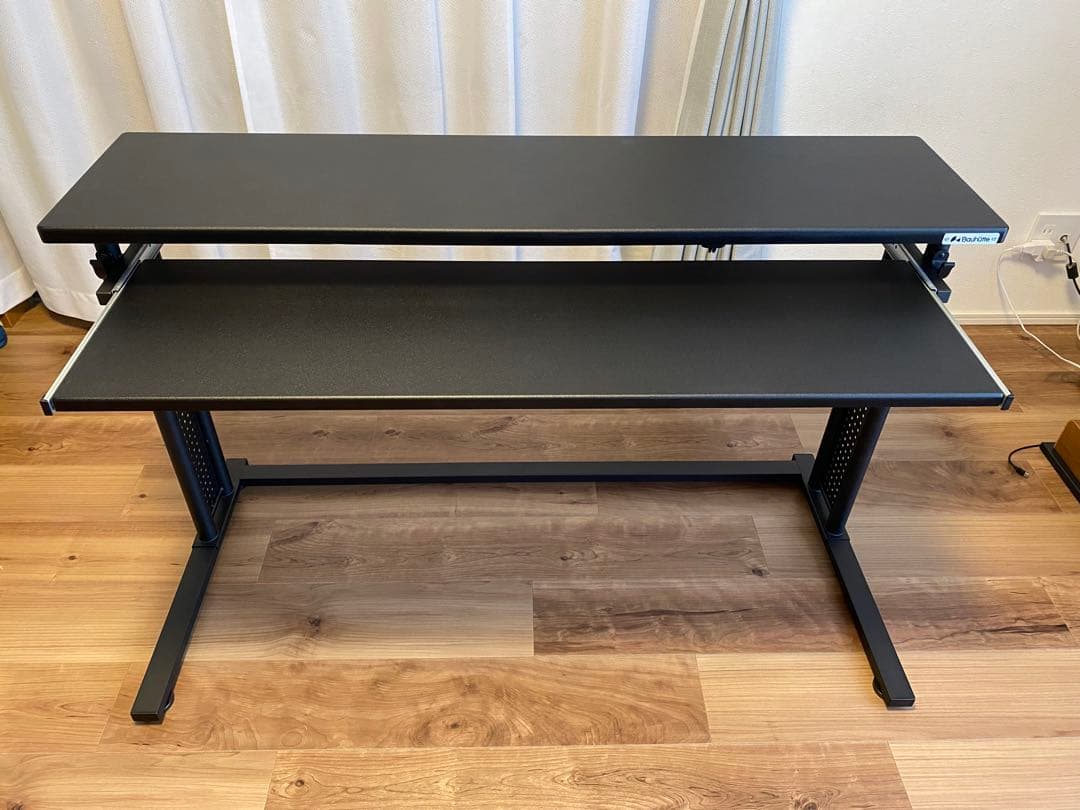 Bauhütte（バウヒュッテ）昇降式スリムデスク スライダー付き ミドルタイプ