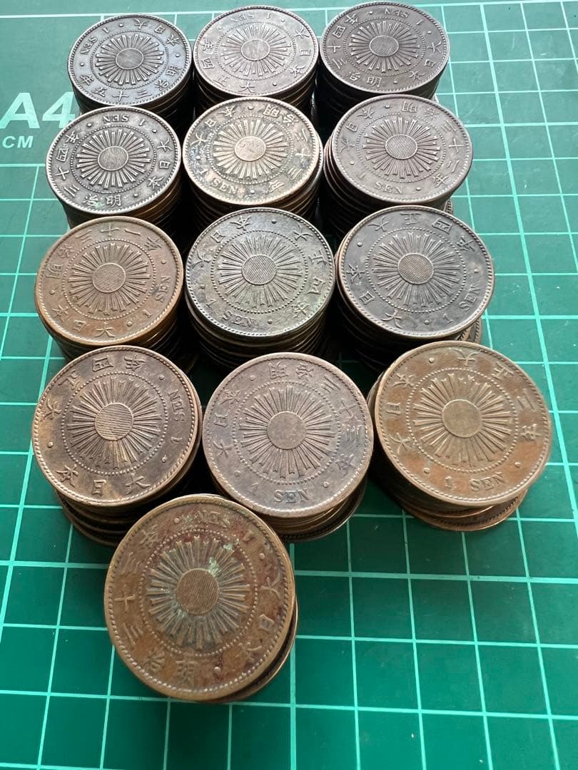 日本硬貨　稲１銭銅貨　130枚まとめロット