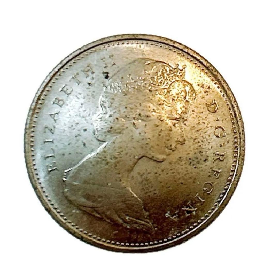 カナダ　1ドル銀貨　エリザベス2世　　ピンバッジ　留め具　コンチョ