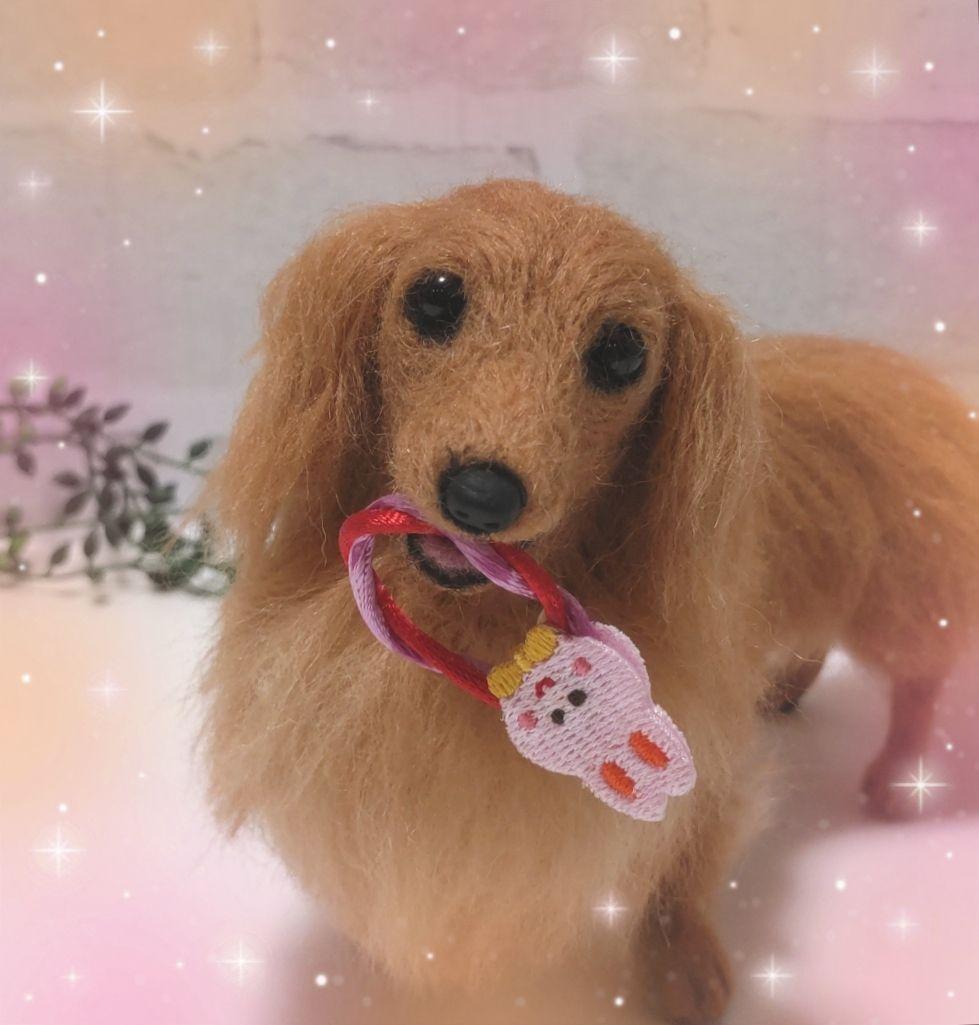 ミニチュアダックス♡レッド♡羊毛フェルト♡ハンドメイド