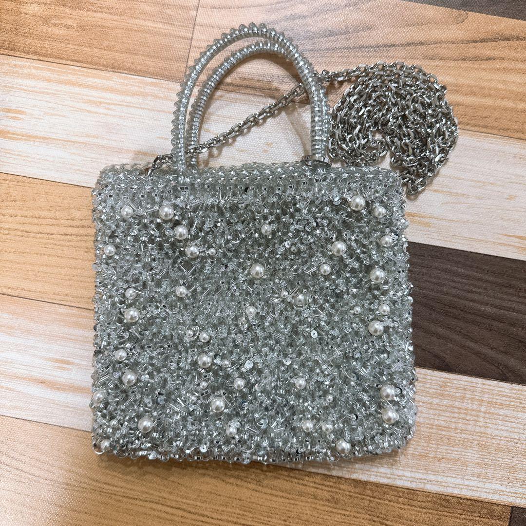 ペルラ グリッター/スクエア スモール/シルバー