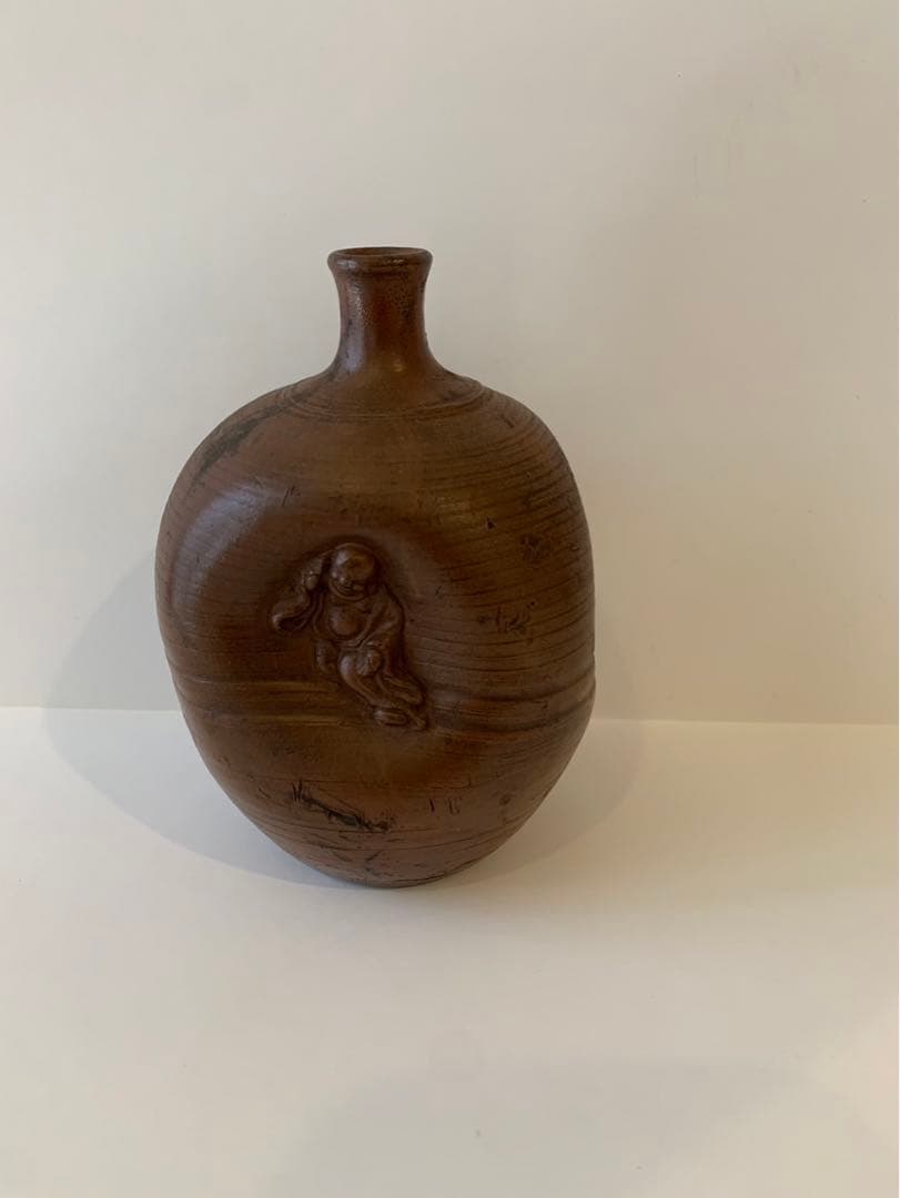 古備前焼　人形徳利　木村庄三郎