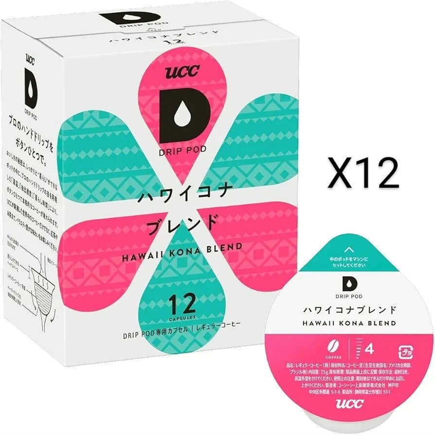 UCC DRIPPOD ハワイコナブレンド 1ケース(12P×12箱入り)