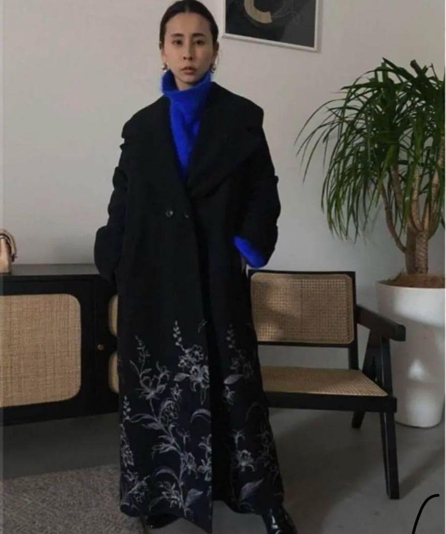 美品✨ AMERI EMBROIDERY BIG COLLAR COAT