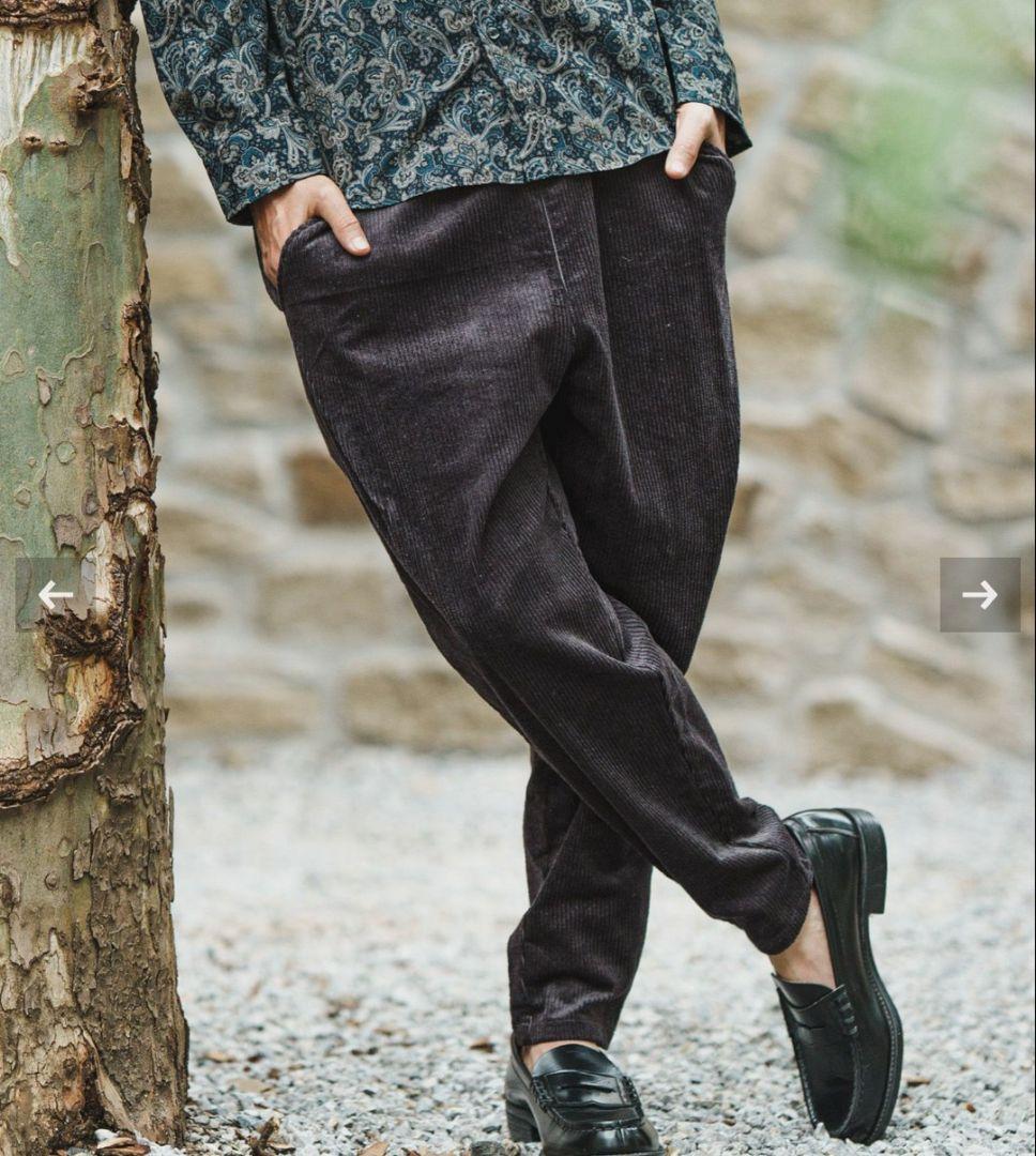 CAMBIO コーデュロイ テーパードパンツ L