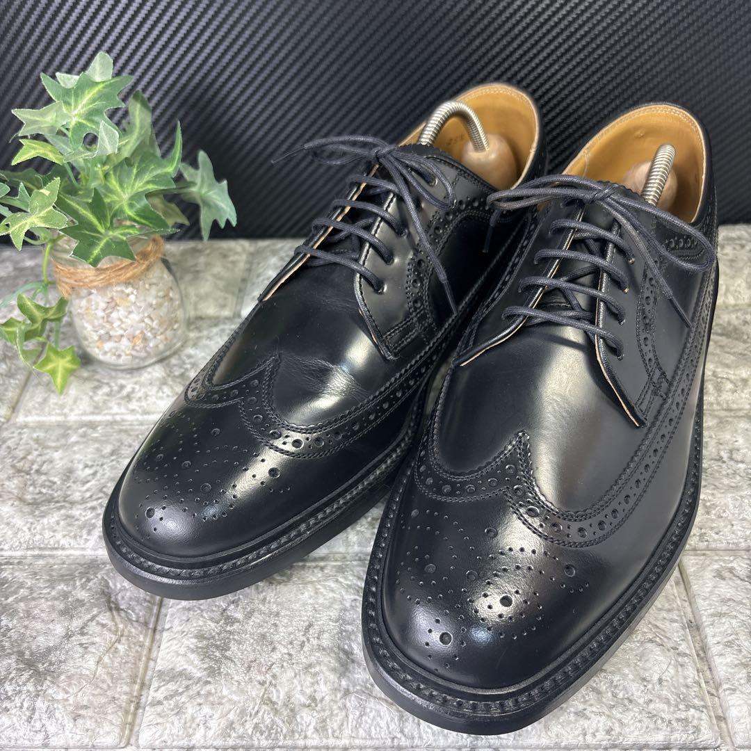 極美品✨️ REGAL ウイングチップ レザー 本革 メダリオン 25.5