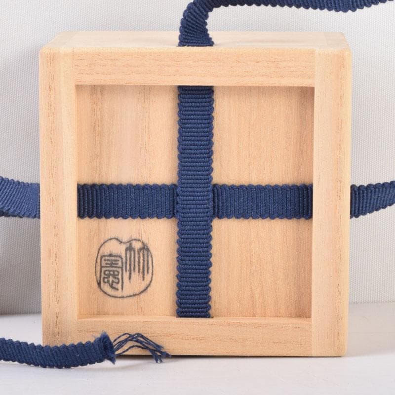 茶道具　宮下竹憲作　惺斎好写　波蒔絵　松皮丸香合　法谷文雅極め箱　V　8504