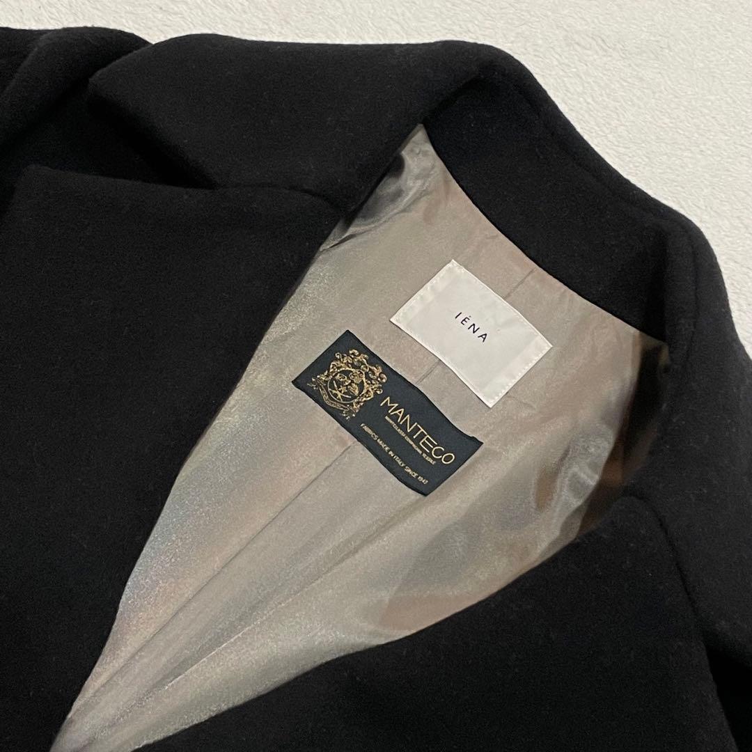 IENA　MONTECO ウールコート　チェスターコート　ダブルフェイス　黒