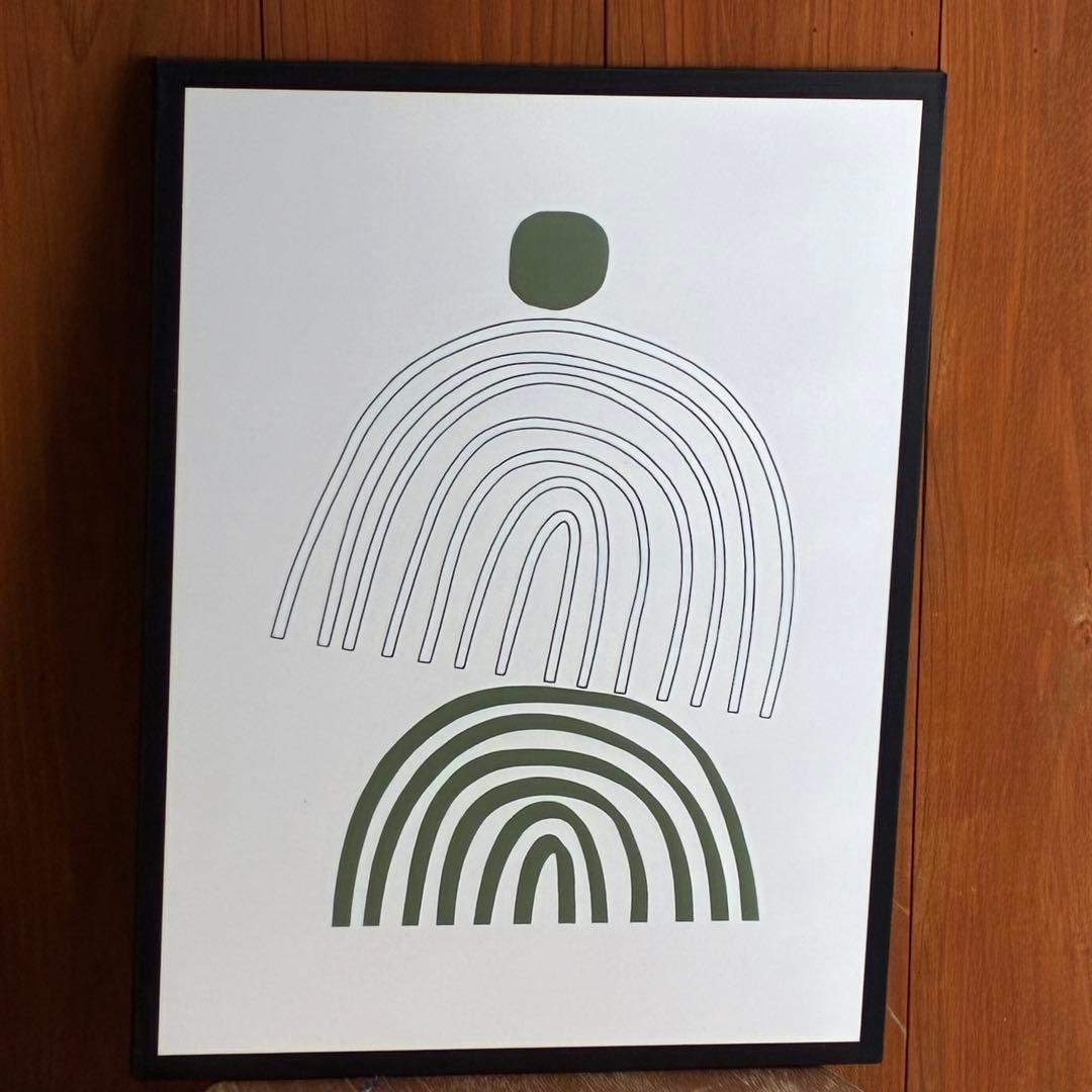 アートポスター パネル 北欧　幾何学　抽象的 ミッドセンチュリー　3枚セット