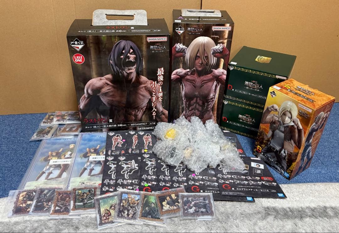 一番くじ 進撃の巨人A賞B賞I賞ラストワン賞フィギュアコンプセット　他　計45点