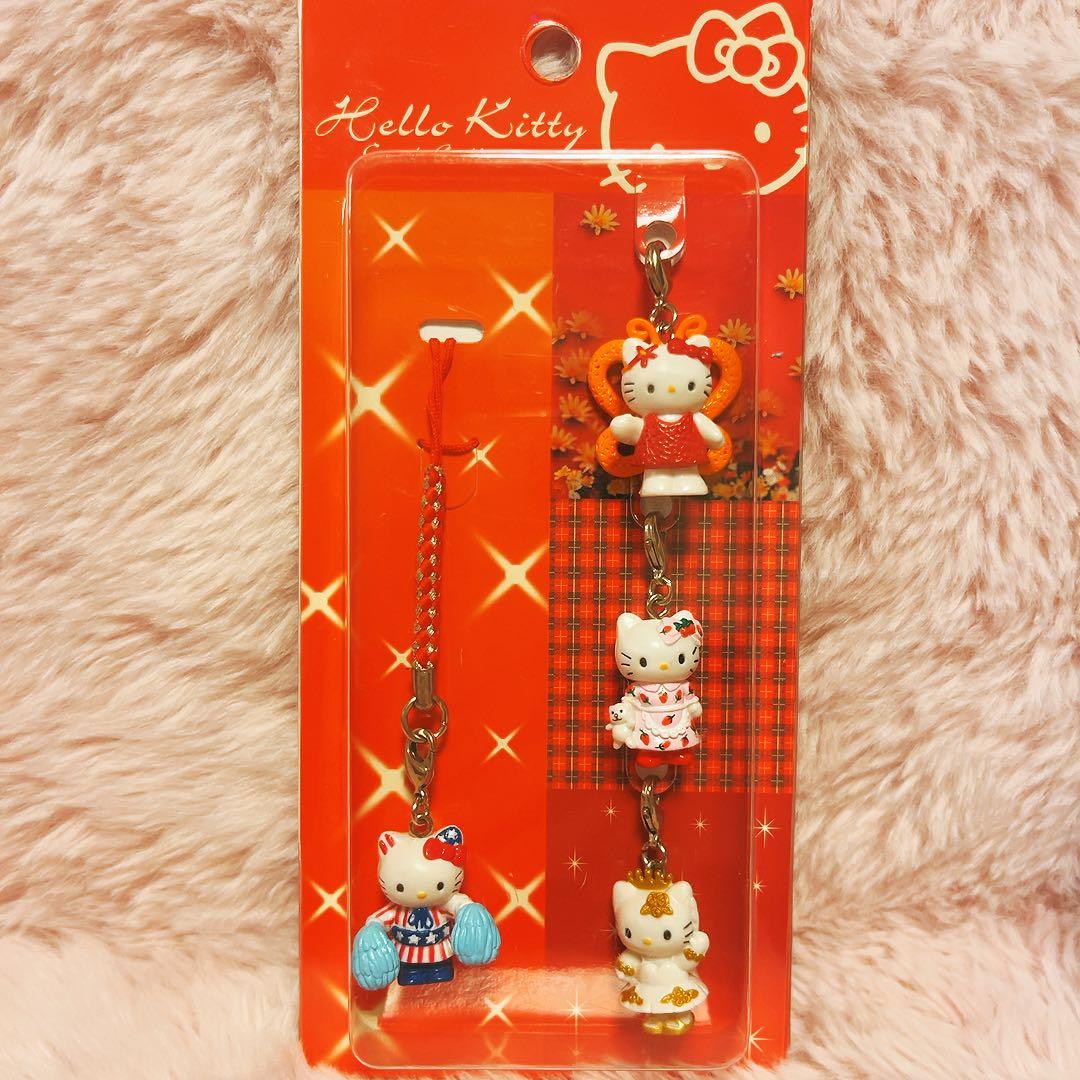 希少レア　ハローキティ　グッズコレクション　根付け　4Pアソート ① 2005