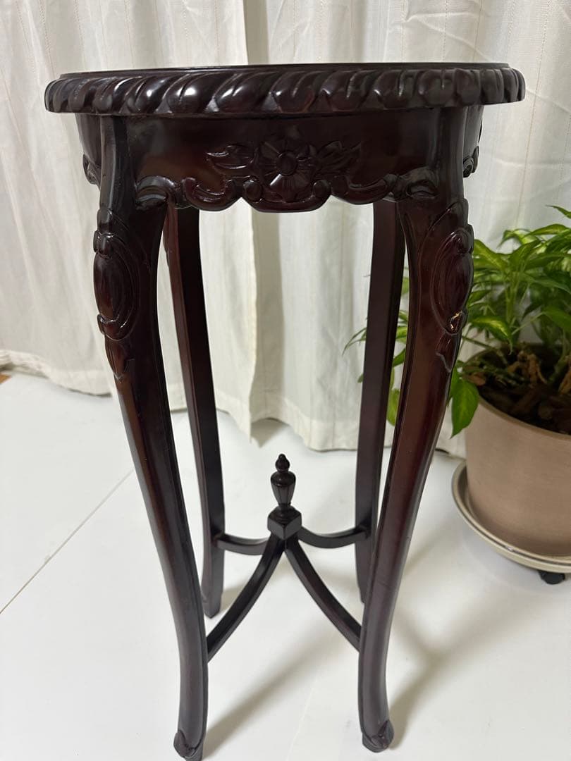 アンティーク調 クラシック ヨーロッパ家具 花台 サイドテーブル 猫足