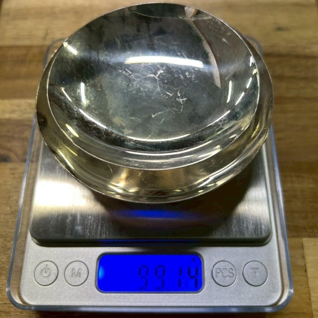 純銀 盃 2点セット 約99g 純銀刻印あり 名入れあり 銀杯 銀製 工芸品
