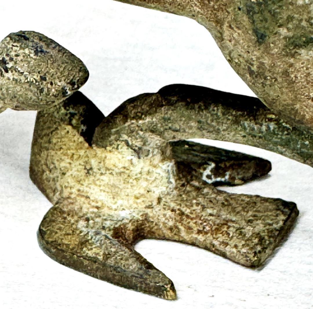 博物館級 東漢時代 古青銅馬踏飛燕 古賞物 古漢 置物 古美術 WWST075