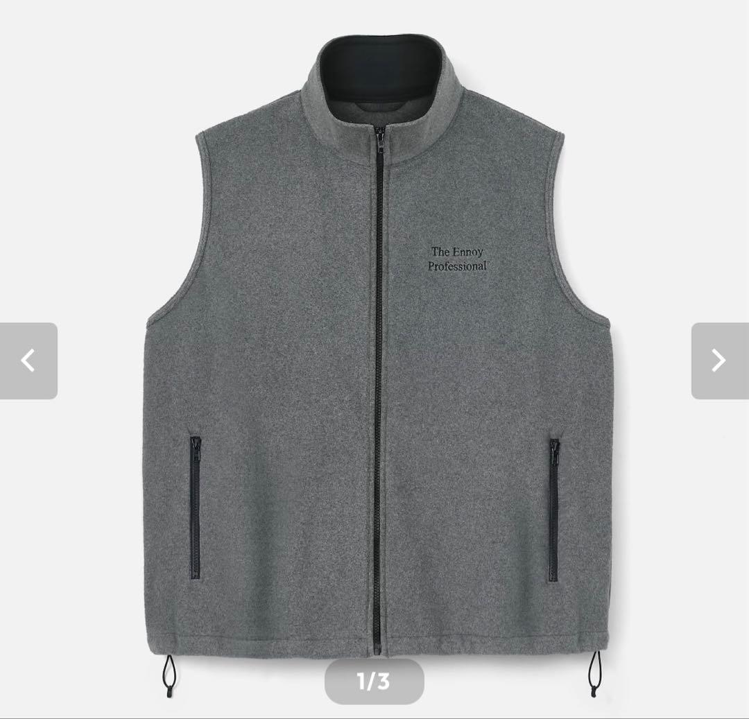 【ennoy】PROFESSIONAL FLEECE VEST GRAY S