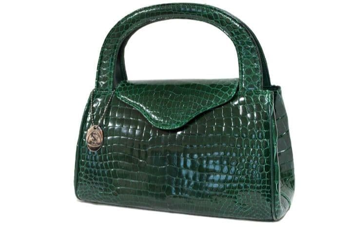 グリーン　ヴィンテージ　ハンドバッグ