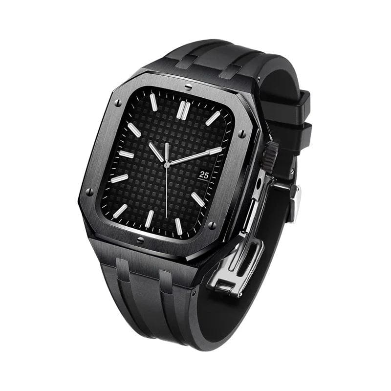 【値下げ】Apple Watchバンド BELTIES ブラックラバーベルト時計