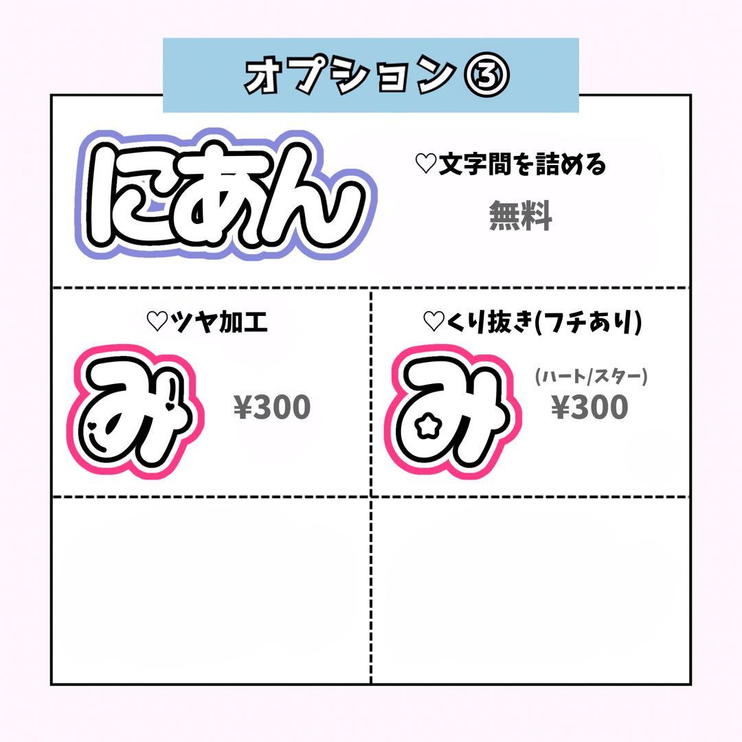♡ページ♡0128ネームボード うちわ文字 連結文字パネル オーダー