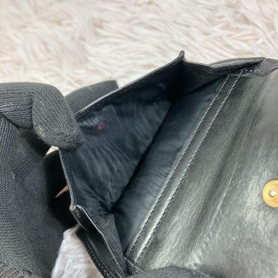 ！美品！ CHANEL キャビアスキン ココ マトラッセ 3つ折り 財布