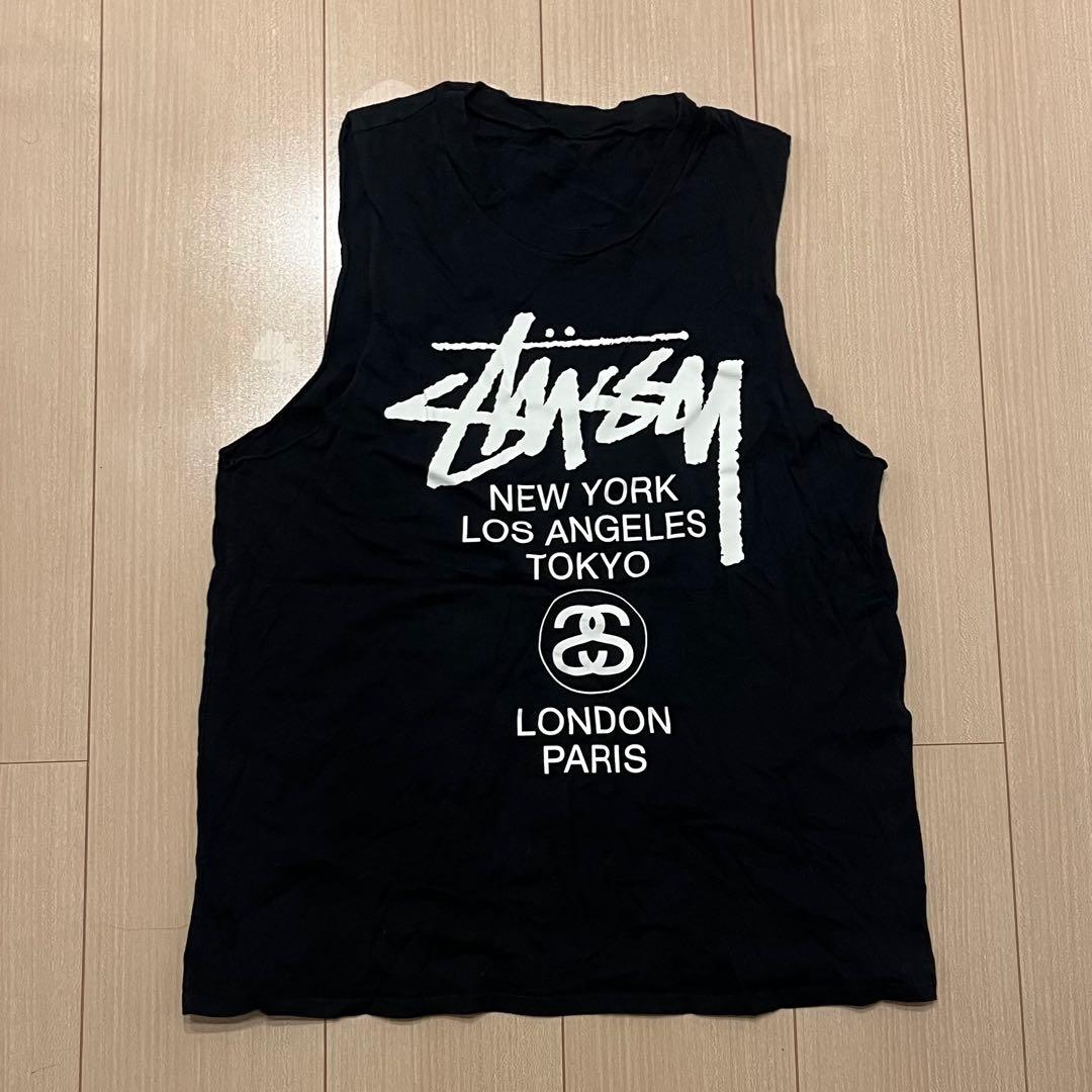 STUSSY ストゥーシー タンクトップ ブラック M 中古美品