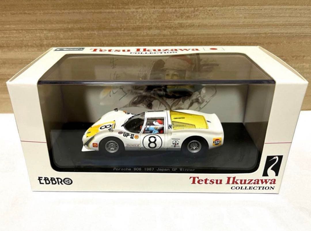 EBBRO 1/43 生沢徹 ポルシェ906 1967 Japan GP #8