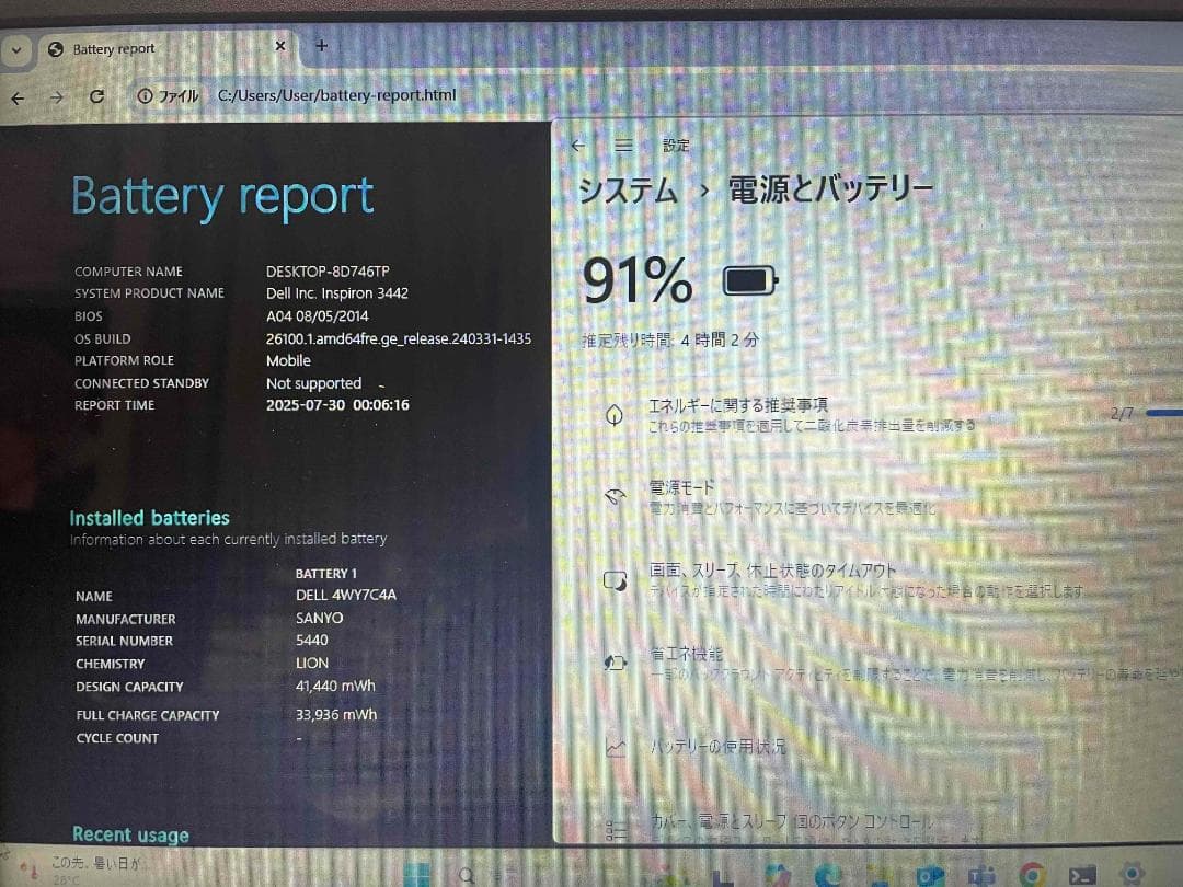Win11 Dell 14インチ 第4世代i3 メモリ8GB SSD240GB