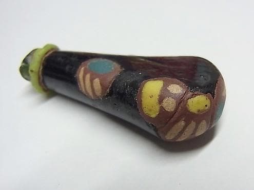 ★K0503★古代とんぼ玉 (A51) イスラム　特大ペンダント　ガラスビーズ