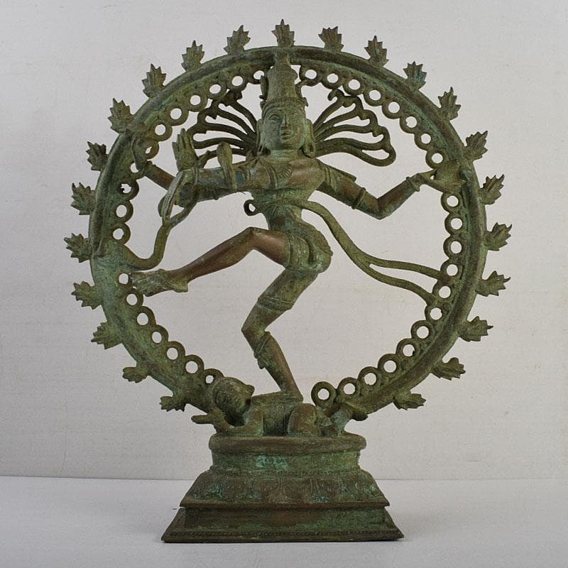 仏教美術　古銅青銅　シヴァ神像　ダンシングシヴァ神　置物　V　R9386H