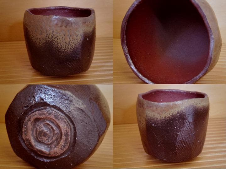 新品★竹中健次【師：人間国宝　伊勢崎淳】★伊部（黒）茶碗