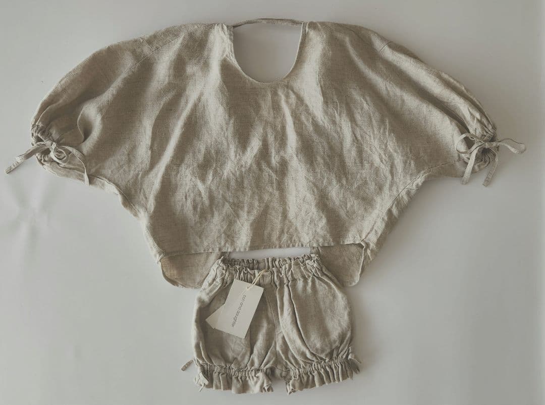 son and daughter リネンセットアップ