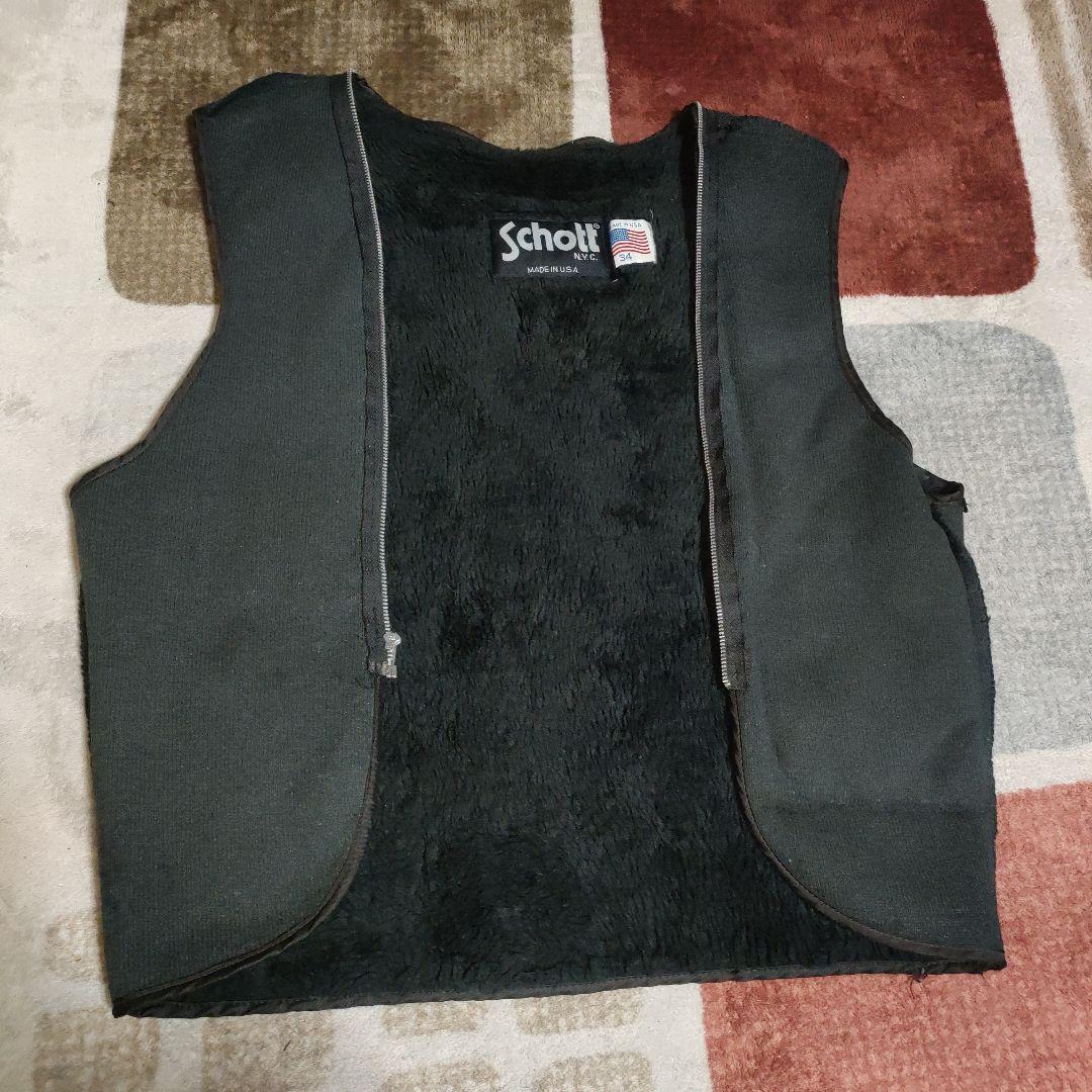 Schott641、642サイズ３４用 ボアインナーライナー黒革ポケット付交換可