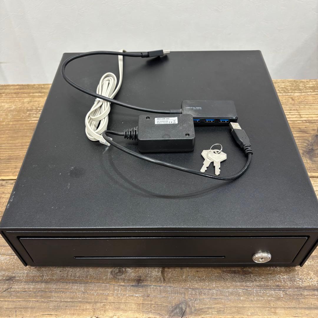 美品 店舗用品ビジコムプリンター接続式キャッシュドロワーDKD-USB COV