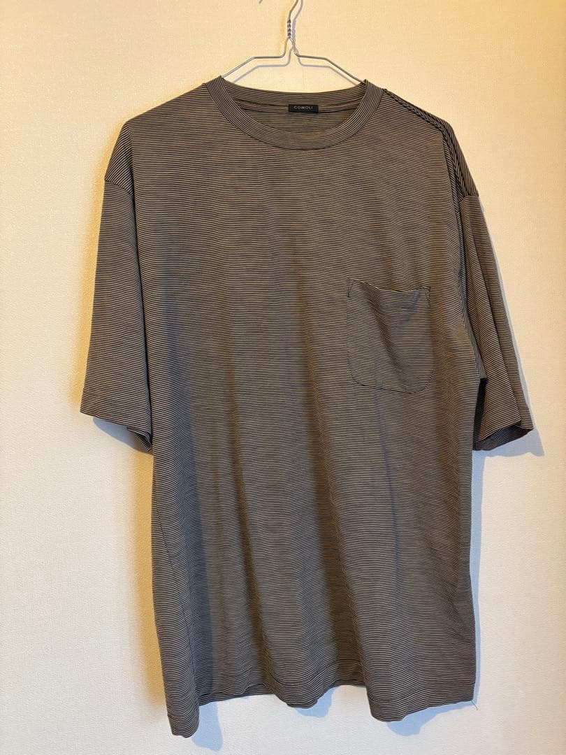 COMOLI ポケット付きグレーサマーウールTシャツ　サイズ3
