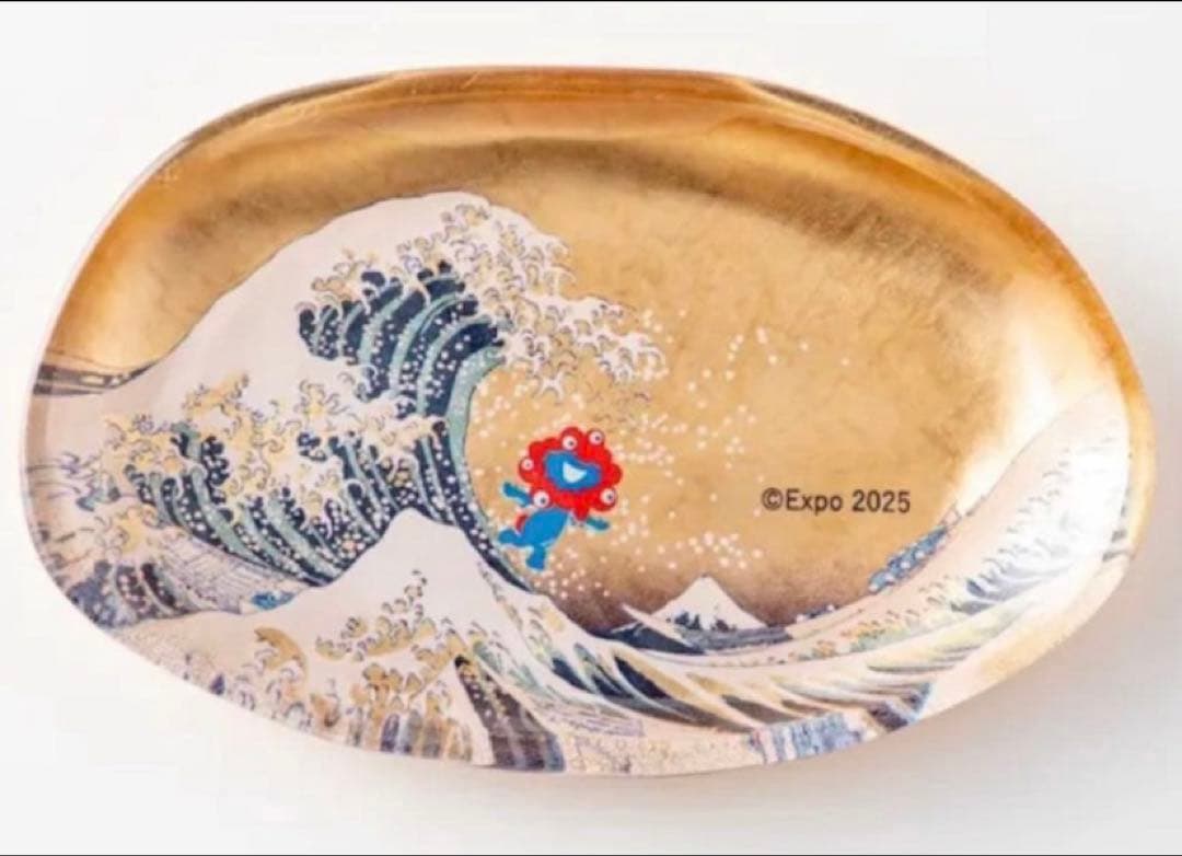 万博　ミャクミャク　箔一　ガラストレー