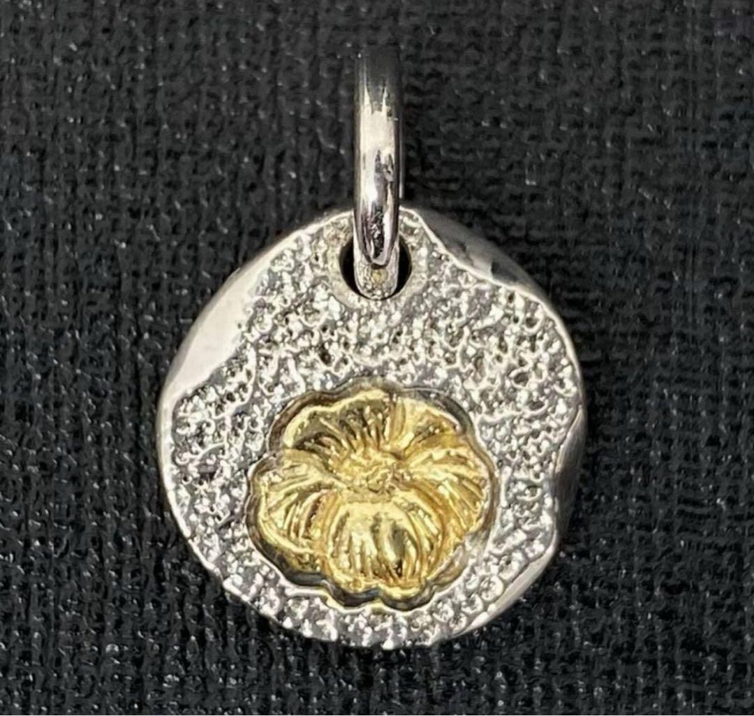 SAAD花彫刻 シルバー925 ペンダント