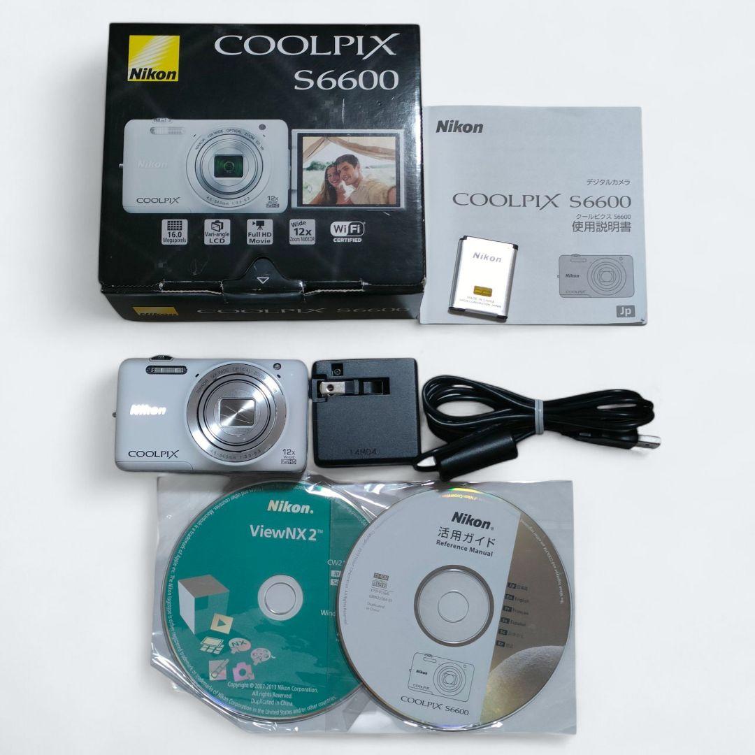 【Nikon／ニコン】COOLPIX S6600WHナチュラルホワイト