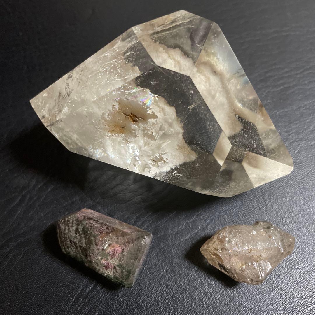 天然石 水晶 クリスタル ガーデン ルチルクオーツ 3点