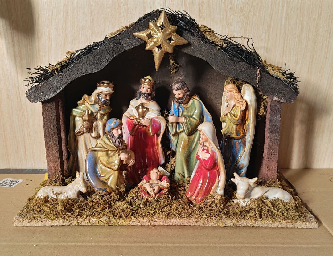 キリストの降誕 誕生シーン◎クリスマス◎フィギュア◎飾り◎陶器◎宗教