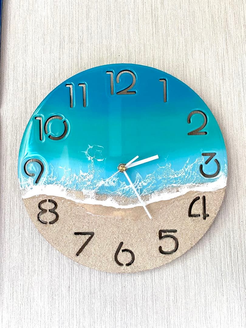 SALE！海レジンアート〜円型壁掛け時計 （アウトレット）