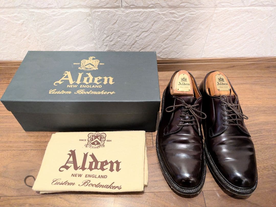 【しばた】Alden 990 コードバン US7 純正シューツリー付